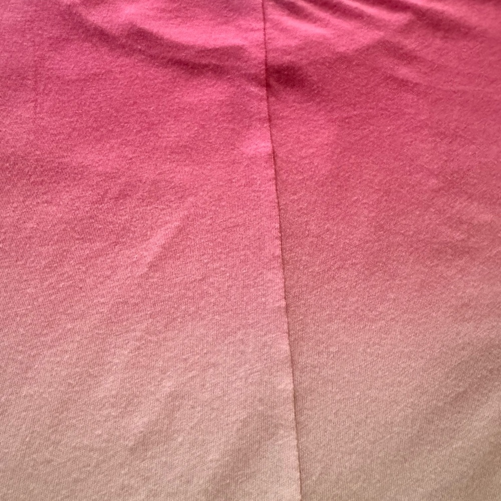 Express Women's Short Sleeve Pink to White Gradient Top - Picture 4 of 4
